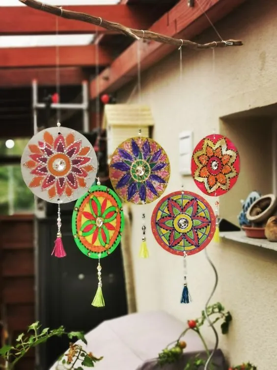 suncatcher, stained glass cd untuk hiasan kamar estetik